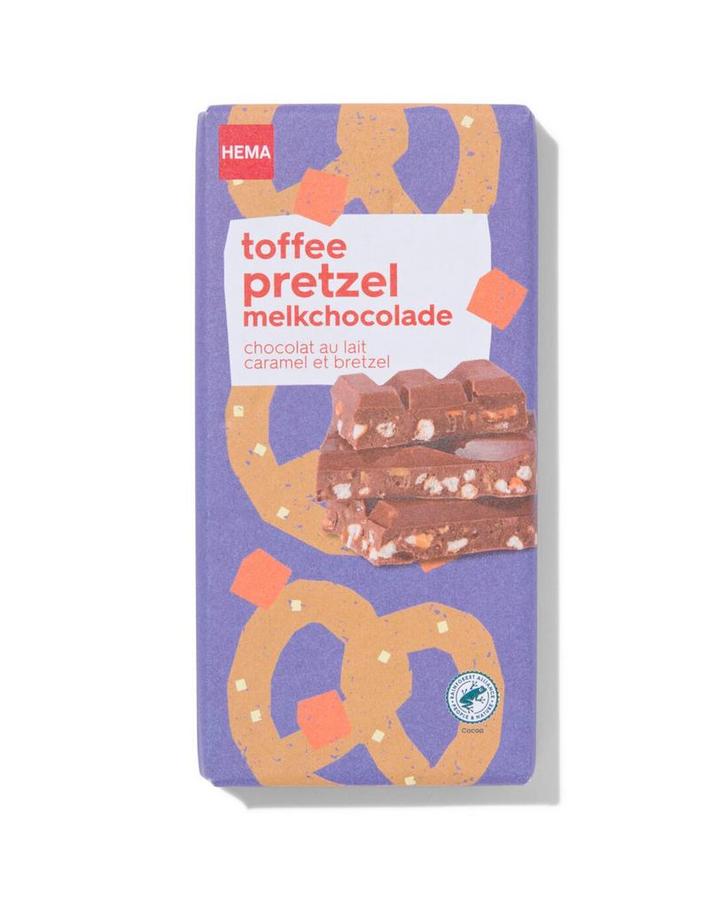 HEMA Chocoladereep melk toffee pretzel 180gram, Diversen, Sinterklaas, Nieuw, Verzenden
