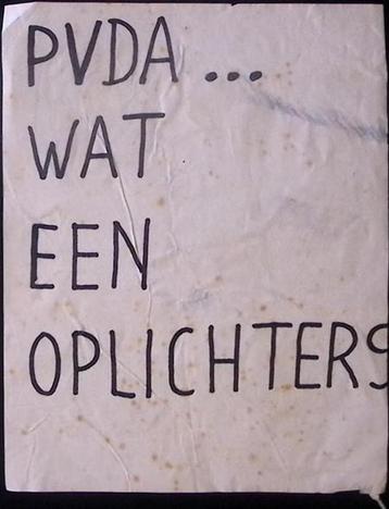 PvdA wat een oplichters op poster (lijst optie, Posters) beschikbaar voor biedingen