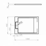Douchebak Allibert Puretex Rechthoekig 120x90x4,5 cm, Ophalen of Verzenden, Nieuw