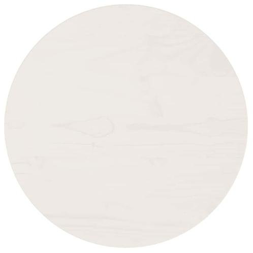 vidaXL Tafelblad Ø40x2,5 cm massief grenenhout wit, Huis en Inrichting, Tafels | Eettafels, Nieuw, Verzenden