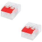 Lasklem Slim Set 2 Stuks - 2 Polig met Klemmetjes - Rood, Ophalen of Verzenden, Nieuw