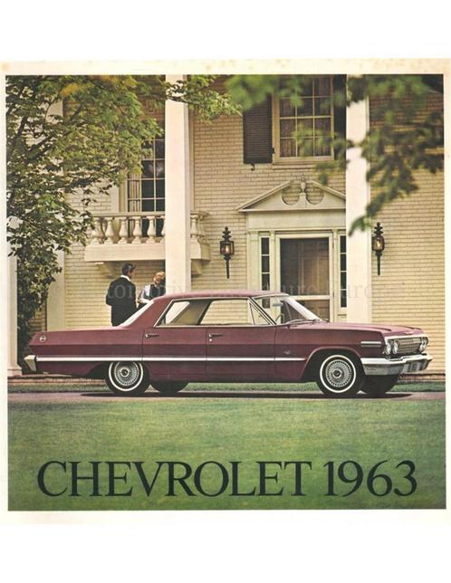 1963 CHEVROLET PROGRAMMA BROCHURE NEDERLANDS, Boeken, Auto's | Folders en Tijdschriften, Chevrolet