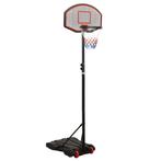 Basketbalstandaard 216-250 cm polyethyleen zwart, Verzenden, Nieuw