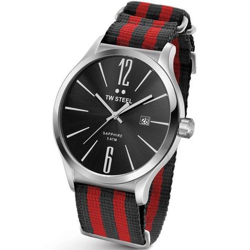 TW Steel TW1320 Slim Line Red Bond NATO Horloge 45mm, Sieraden, Tassen en Uiterlijk, Horloges | Heren, Verzenden