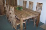 TEAK houten eettafels vitrinekasten  sidetable dressoirs, Huis en Inrichting, Tafels | Eettafels, Teakhout, Nieuw, 50 tot 100 cm