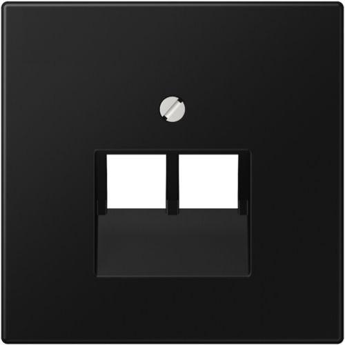 JUNG LS990 Afdekplaat 2xRJ45/RJ11 grafietzwart mat, Doe-het-zelf en Verbouw, Elektra en Kabels, Nieuw, Ophalen of Verzenden