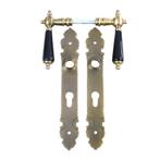 Set deurbeslag - PZ92 - Messing gepatineerd - voordeur, Doe-het-zelf en Verbouw, Hang- en Sluitwerk, Ophalen of Verzenden, Nieuw