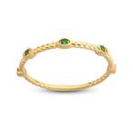 Zonder Minimumprijs - Ring - 14 karaat Geel goud Smaragd, Sieraden, Tassen en Uiterlijk, Ringen, Nieuw