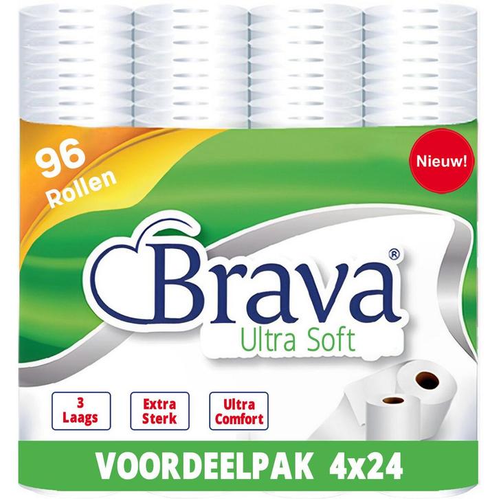 Voordeelverpakking: 96 Rollen - 3 Laags - Ultra Soft, Huis en Inrichting, Schoonmaakartikelen, Ophalen of Verzenden