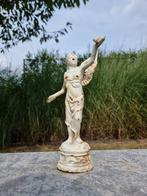 Beeldje - Angel with bird - IJzer