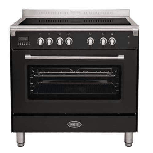 Boretti CFBI9015ZW fornuis Vrijstaand fornuis2295, Witgoed en Apparatuur, Fornuizen, Nieuw, Energieklasse A of zuiniger, 95 cm of meer