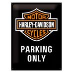 Wanddecoatie Parking Harley Davidson - Metalen wand plaatjes, Nieuw, Verzenden