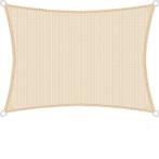 Zonnezeil - schaduwdoek - zonnescherm - 4x4 meter - creme, Tuin en Terras, Zonneschermen, Verzenden, Nieuw