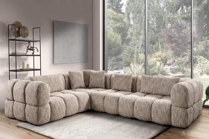 Loungebank Pijnacker - u-banken, Huis en Inrichting, Banken | Sofa's en Chaises Longues, Nieuw, Stof