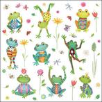 1 Pakje papieren lunch servetten - Happy frogs, Hobby en Vrije tijd, Nieuw, Ophalen of Verzenden