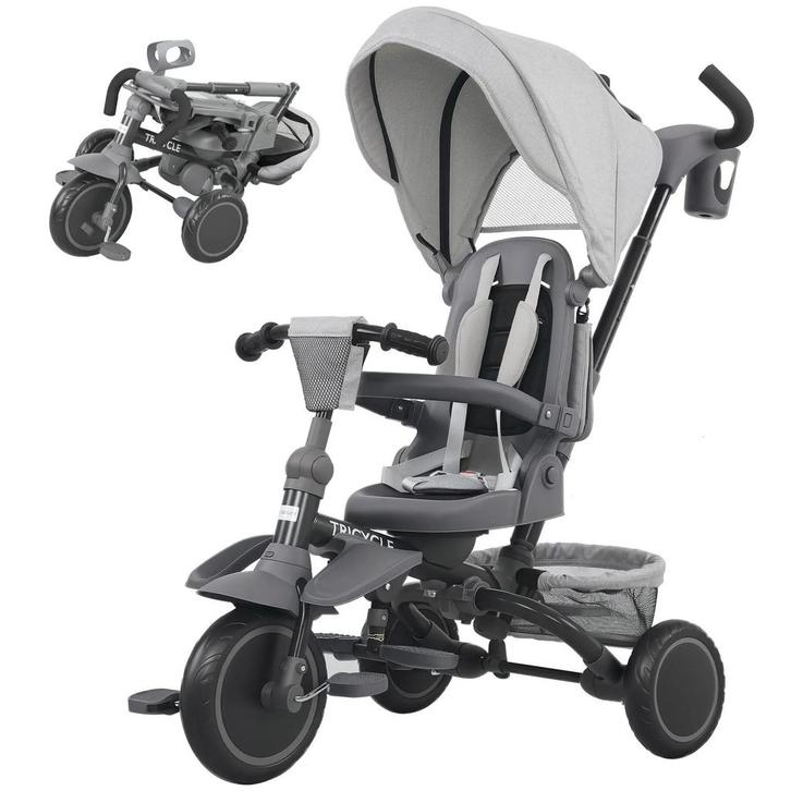 AIYAPLAY Kinderdriewieler, 6-in-1 Buggy Voor Peuters, Met Du, Tuin en Terras, Tuinstoelen, Nieuw, Verzenden