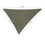 Premium schaduwdoek 3.5x4x4.5m driehoek waterdoorlatend...., Nieuw