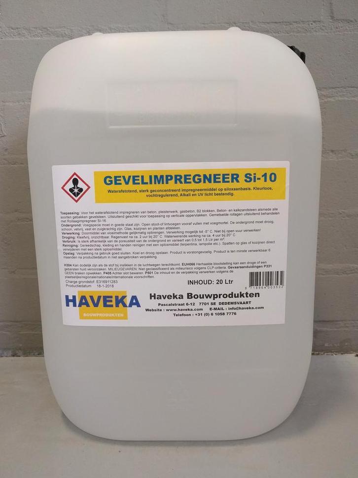 Gevelimpregneer Si-10 can á 20 Ltr, Doe-het-zelf en Verbouw, Overige Doe-het-zelf en Verbouw, Nieuw, Ophalen of Verzenden