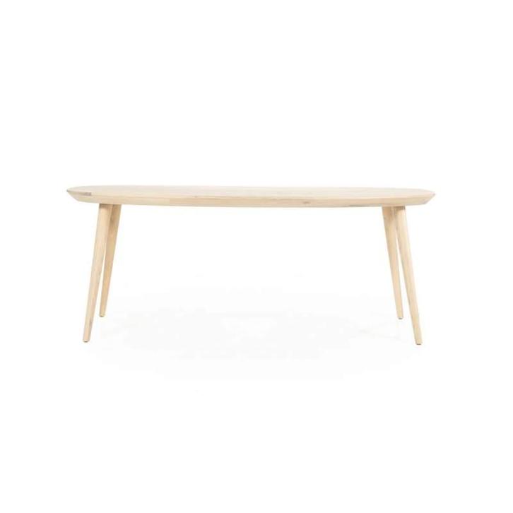 Eettafel Elijah - 220cm - Naturel - 96212 - eettafel, Huis en Inrichting, Tafels | Eettafels, Nieuw, Overige materialen