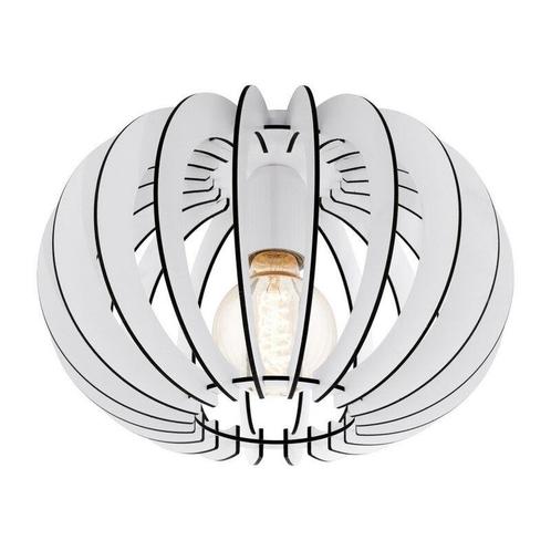 Witte design plafondlamp hout, Kiran, Huis en Inrichting, Lampen | Plafondlampen, Nieuw, Hout, Ophalen of Verzenden