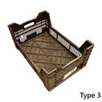 Kunststof krat 600x400x240mm zwart geperforeerd, gebruikt -, Doe-het-zelf en Verbouw, Ophalen of Verzenden, Gebruikt