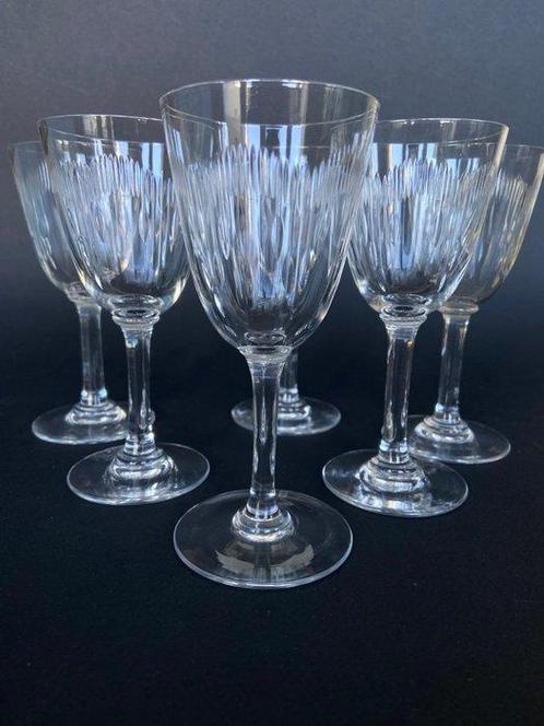Baccarat - Wijnglas - Prachtige serie van 6 glazen - Model, Antiek en Kunst, Antiek | Glas en Kristal