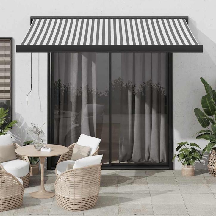 vidaXL Luifel uittrekbaar 3,5x2,5 m stof en aluminium, Tuin en Terras, Zonneschermen, Nieuw, Verzenden
