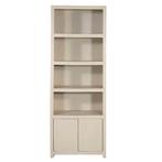 Wandkast Mangohout Evan 80 Crème (4 Open Vakken, 2 Deuren), Verzenden, Nieuw