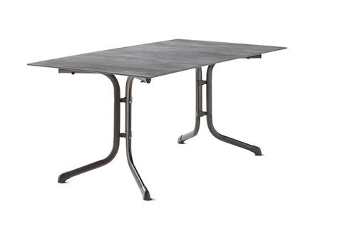 Sieger Boulevard-klaptafel Polytec 160x90 cm aluminium -, Tuin en Terras, Tuintafels, Ophalen of Verzenden