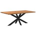 vidaXL Eettafel rechthoekig 180x100x74 cm massief eikenhout, Huis en Inrichting, Tafels | Eettafels, Verzenden, Nieuw