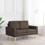 vidaXL Tweezitsbank stof bruin, Verzenden, Minder dan 150 cm, Stof, Nieuw