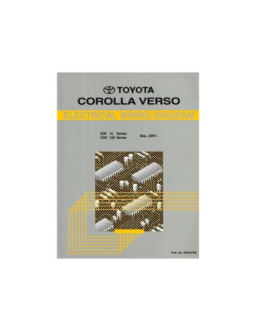 2001 TOYOTA COROLLA VERSO ELECTRISCHE SCHEMA, Auto diversen, Handleidingen en Instructieboekjes