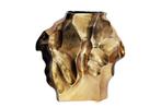 Vaas LIQUID 30cm hammer hamerslag effect goud - 44876, Huis en Inrichting, Woonaccessoires | Vazen, Ophalen of Verzenden, Nieuw
