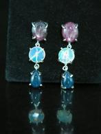 Gemengde edelstenen - Zilver - Oorbellen - Rubí Zafiro