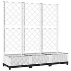 Plantenbak met Latwerk Wit - Retourdeal voor Klimplanten!, Tuin en Terras, Kunststof, 100 cm of meer, Nieuw, Ophalen of Verzenden