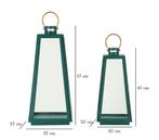LANTAARN GRENT SET 2 STUKS CM Ø 25X25X57-20X20X45, Huis en Inrichting, Ophalen of Verzenden, Nieuw