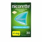 Nicorette Suikervrij Kauwgom Menthol Mint 4mg 30 stuks, Nieuw, Verzenden
