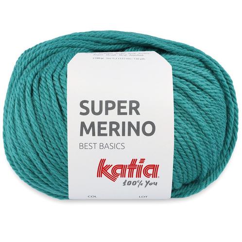 Katia Super Merino - 19 donker turquoise - Wol/Acryl Garen, Hobby en Vrije tijd, Breien en Haken, Ophalen of Verzenden