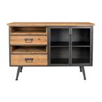 *WOONWINKEL* Dressoir Hout En Metaal, Huis en Inrichting, Kasten | Dressoirs, Verzenden, Nieuw