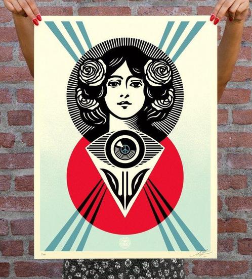Shepard Fairey (OBEY) (1970) - Third Eye Open Holiday, Antiek en Kunst, Kunst | Schilderijen | Modern
