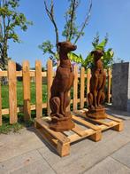 Beeld, Iron Greyhounds - 78.5 cm - IJzer, Antiek en Kunst