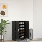 vidaXL Schoenenkast 60x35x92 cm spaanplaat zwart, Verzenden, Nieuw