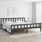 vidaXL Bedframe massief hout grijs 180x200 cm, Huis en Inrichting, Slaapkamer | Bedden, Eenpersoons, Verzenden, Nieuw, 80 cm