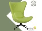 Leren draaifauteuil Soul - Toledo Lime (felgroen) -, Huis en Inrichting, Fauteuils, Bohemian, Modern, Scandinavisch, Nieuw, Ophalen of Verzenden
