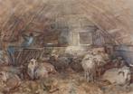 Willem Hendrik van der Nat (1864–1929) - In de schapenstal, Antiek en Kunst, Kunst | Schilderijen | Klassiek