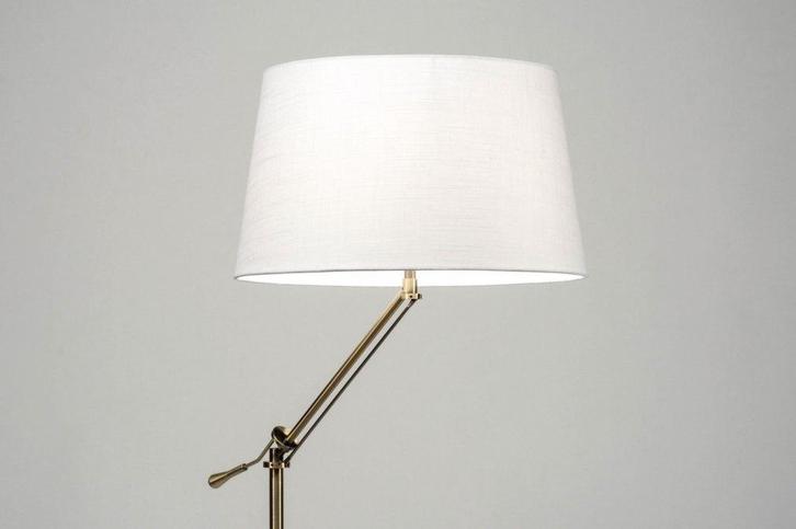 Rietveld Vloerlampen - Wit, Brons - Stof, Metaal, Huis en Inrichting, Lampen | Vloerlampen, Verzenden