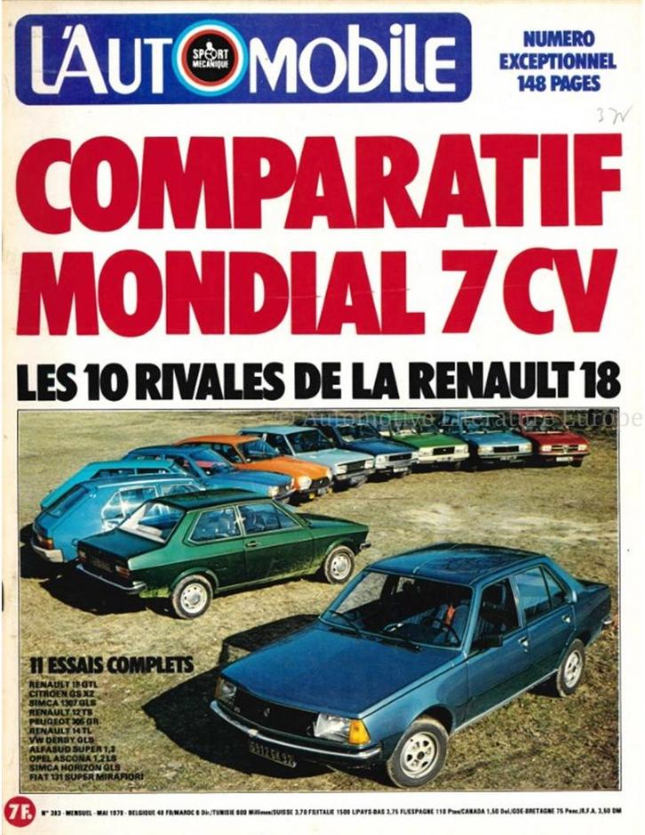 1978 LAUTOMOBILE MAGAZINE 383 FRANS, Boeken, Auto's | Folders en Tijdschriften