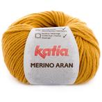 Katia Merino Aran - 41 mosterdgeel - Merinogaren, Hobby en Vrije tijd, Breien en Haken, Ophalen of Verzenden, Nieuw