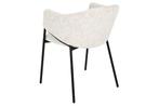 Design Stoel NOBLESSE beige chenille zwart metalen frame -, Huis en Inrichting, Stoelen, Ophalen of Verzenden, Nieuw