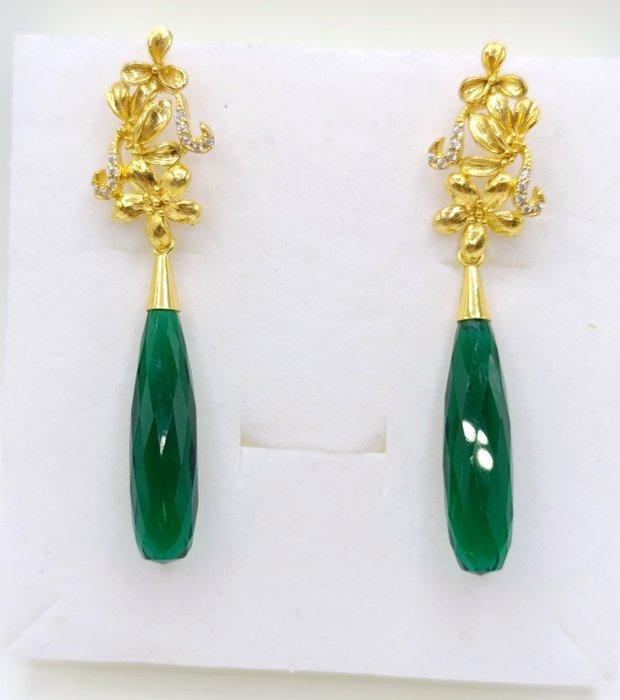 Zonder Minimumprijs - Hangoorbellen Verguld, Zilver,, Sieraden, Tassen en Uiterlijk, Antieke sieraden